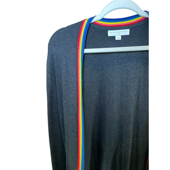 Spiritual Gangster | Women Large Rainbow Calli Long Cardigan Cashmere Sweater - Picture 4 of 14